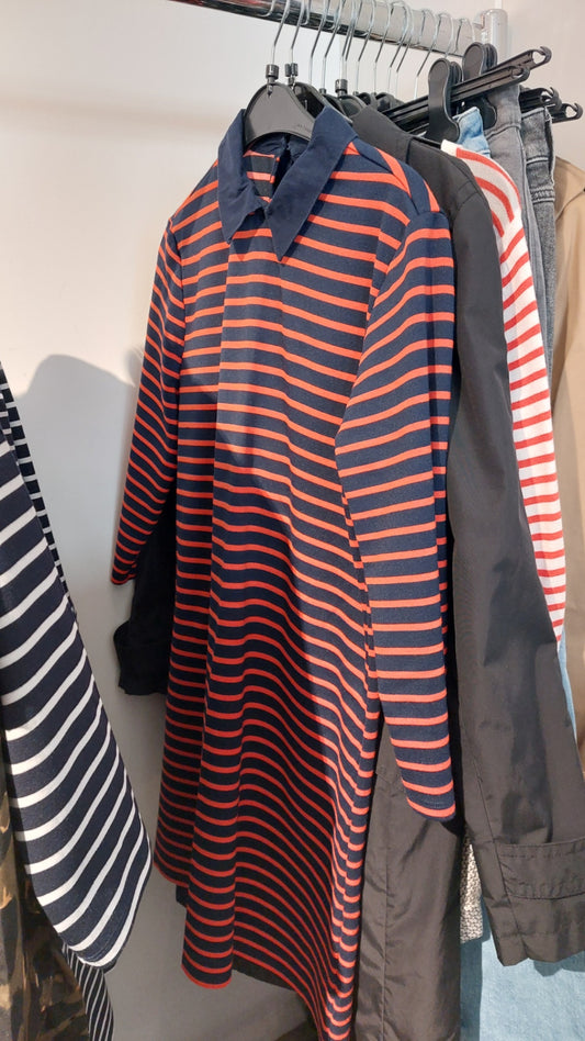 EDC Kleid Blau und Rot Größe: L