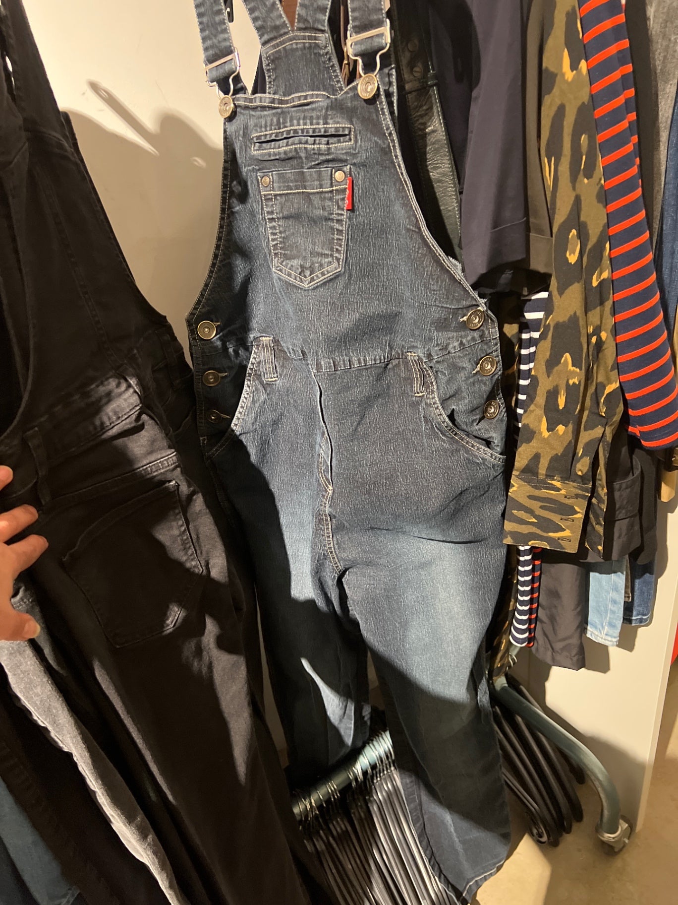 Fisher 90’s Vintage Latzhose Dunkelblau Größe: M