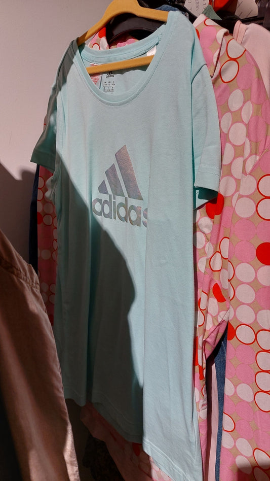 Adidas T-Shirt Mintgrün Größe: 170
