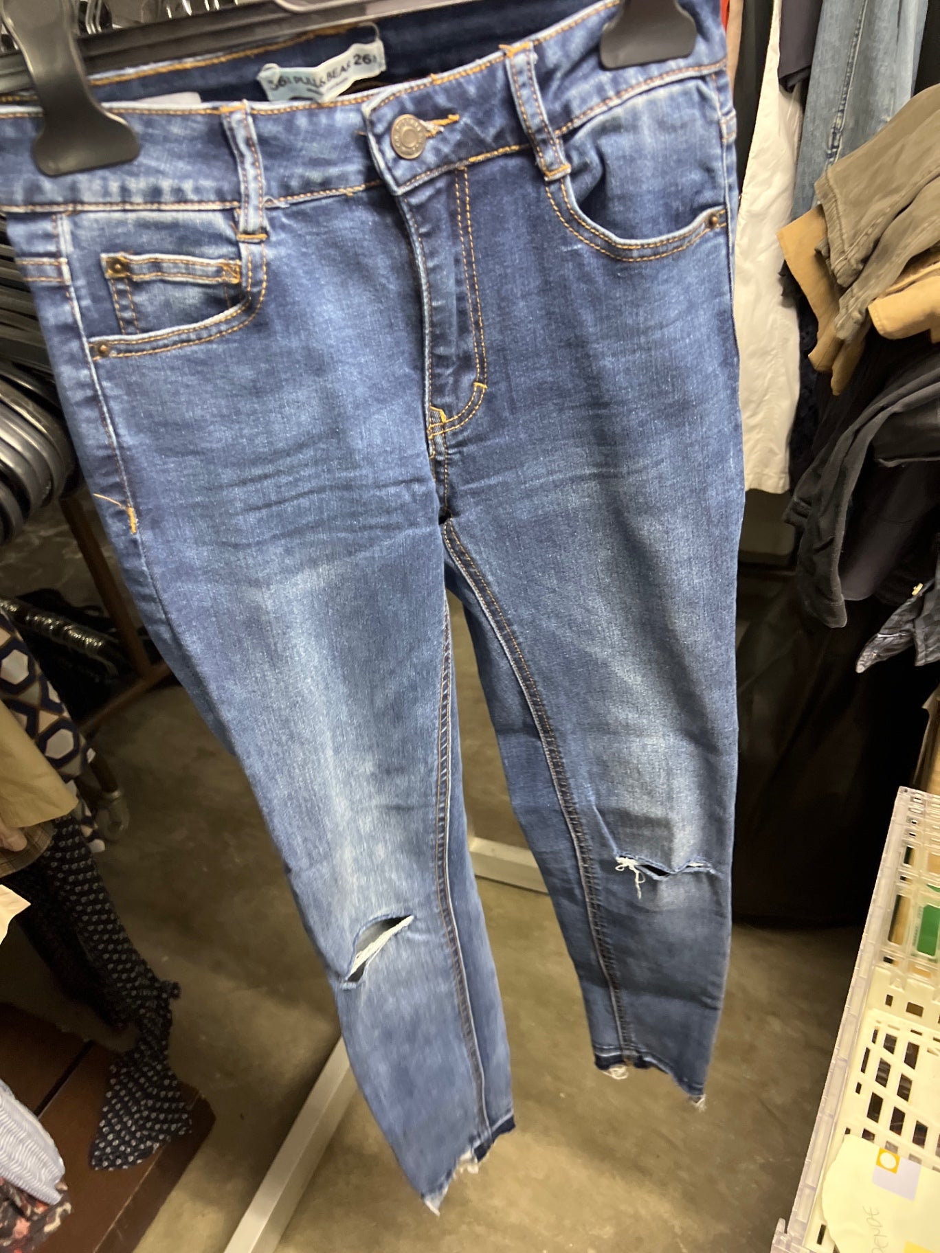 Pull & Bear Jeans Blau Größe: XS