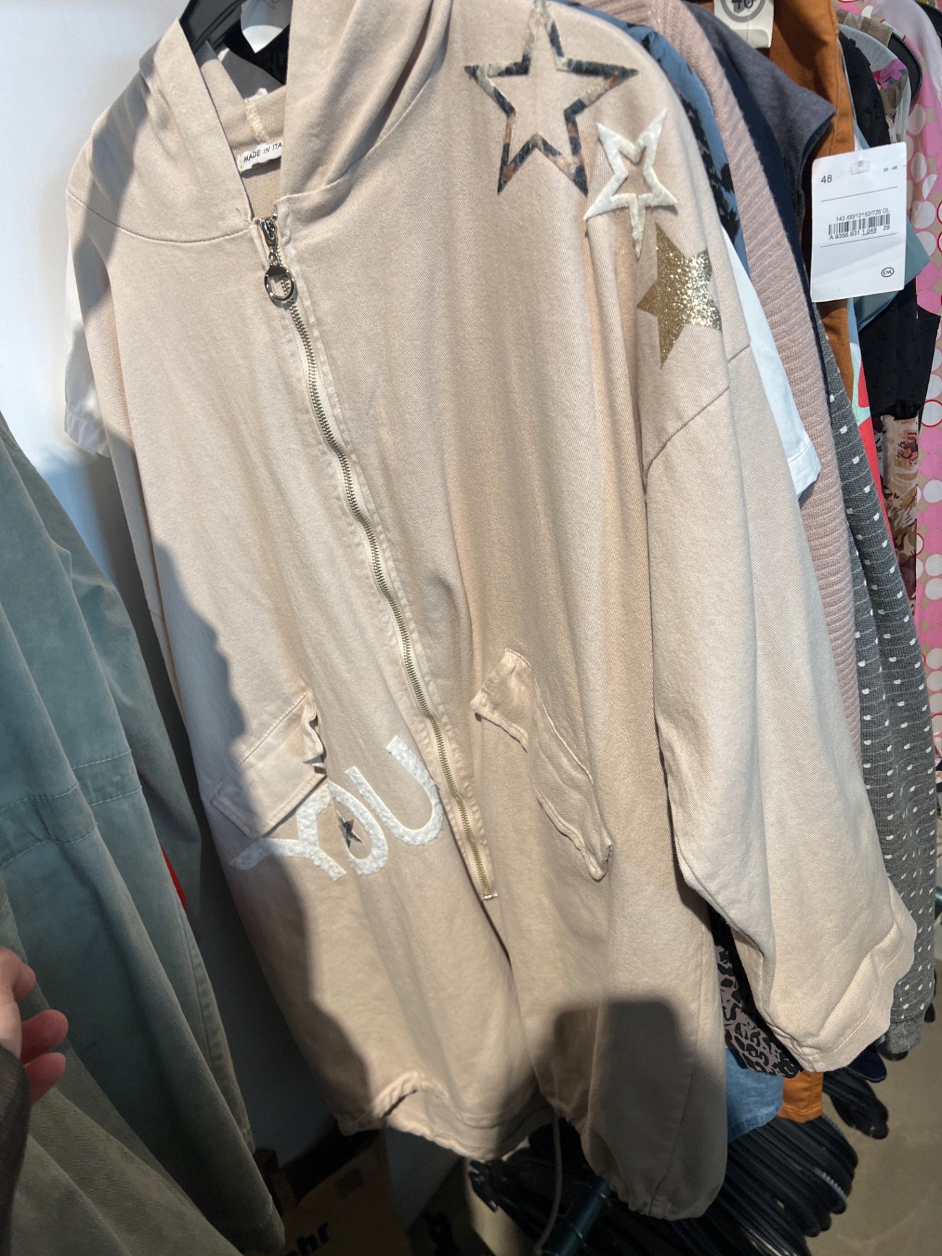 Made in Italy Jacke Beige Größe: M