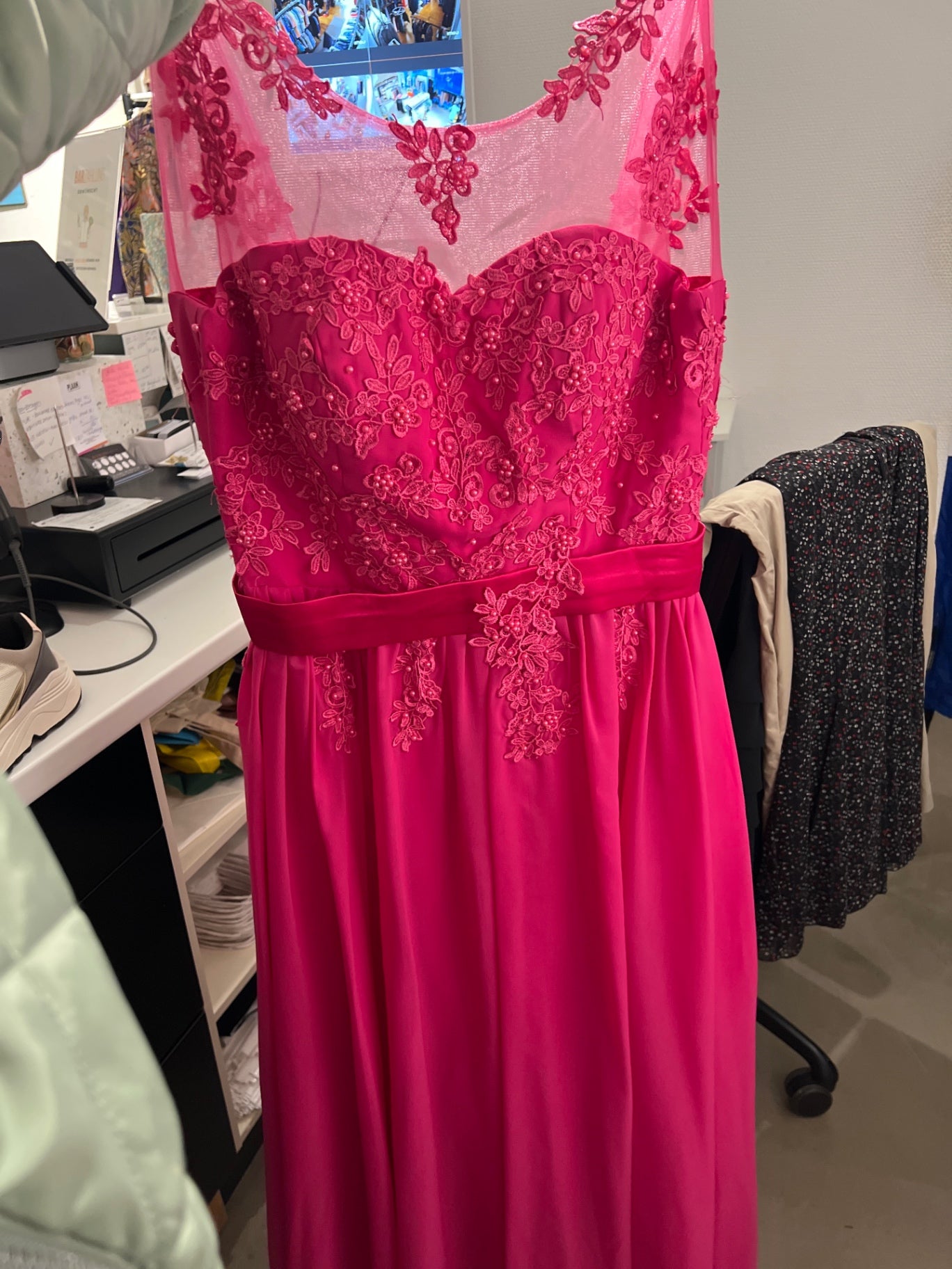 Abendkleid Pink Größe: L