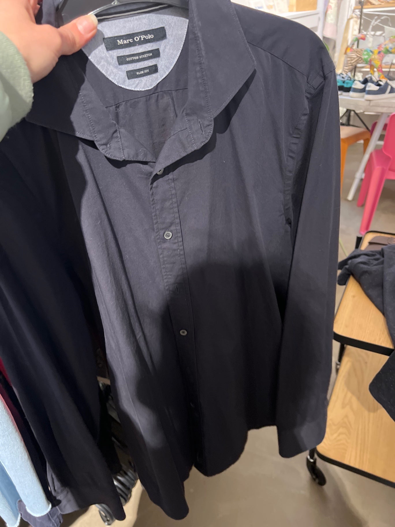 MARC O'POLO Hemd Dunkelblau Größe: L