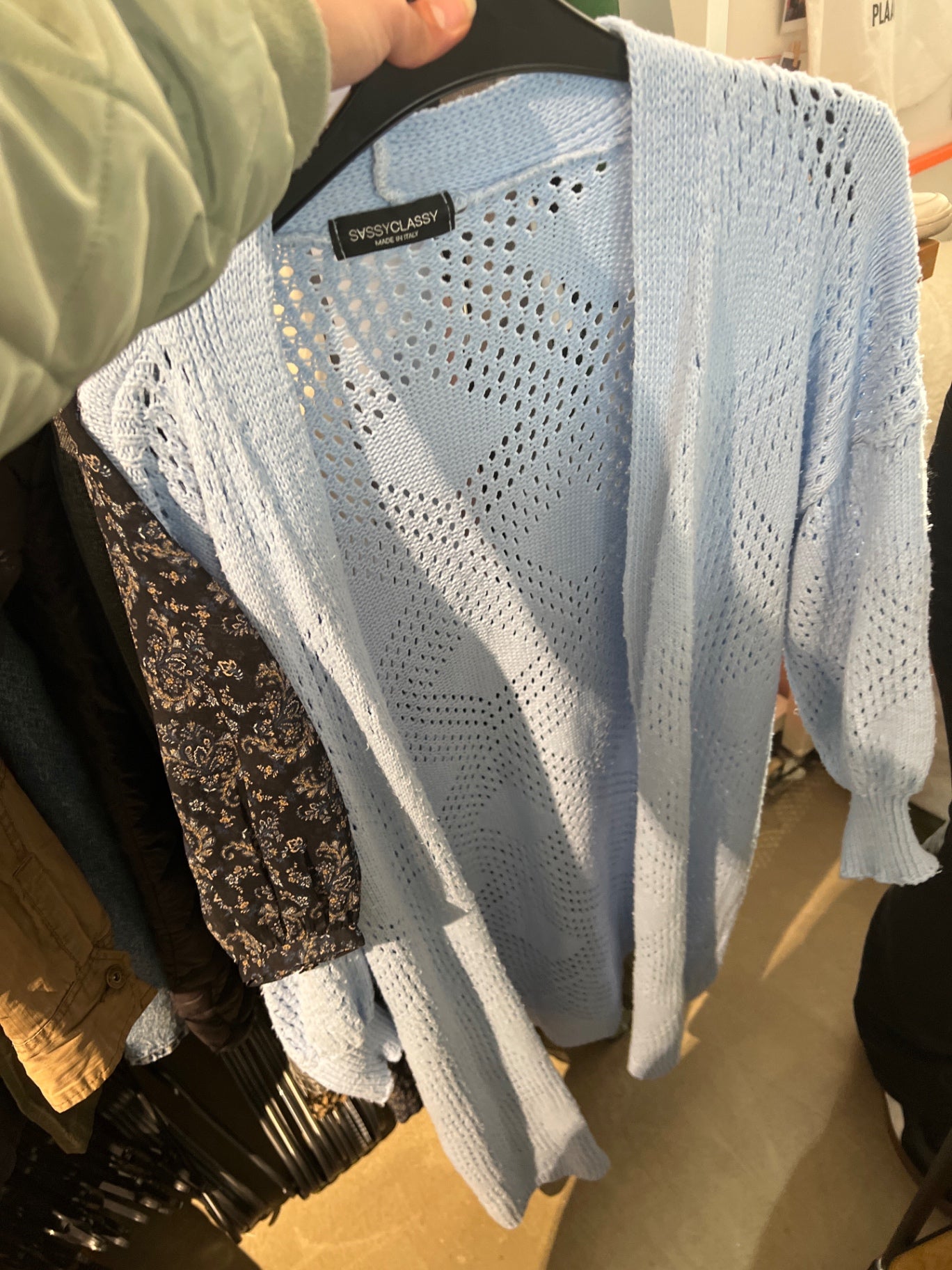 SVSSYCLASSY Cardigan Hellblau Größe: S