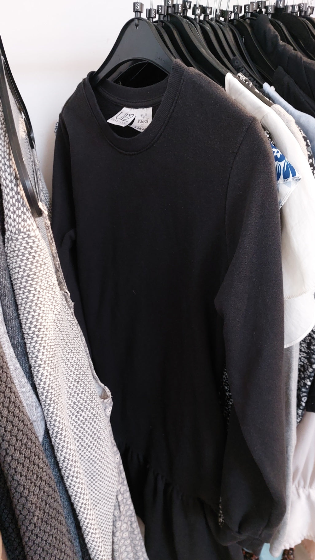 Up2fashion Sweatkleid Schwarz Größe: S