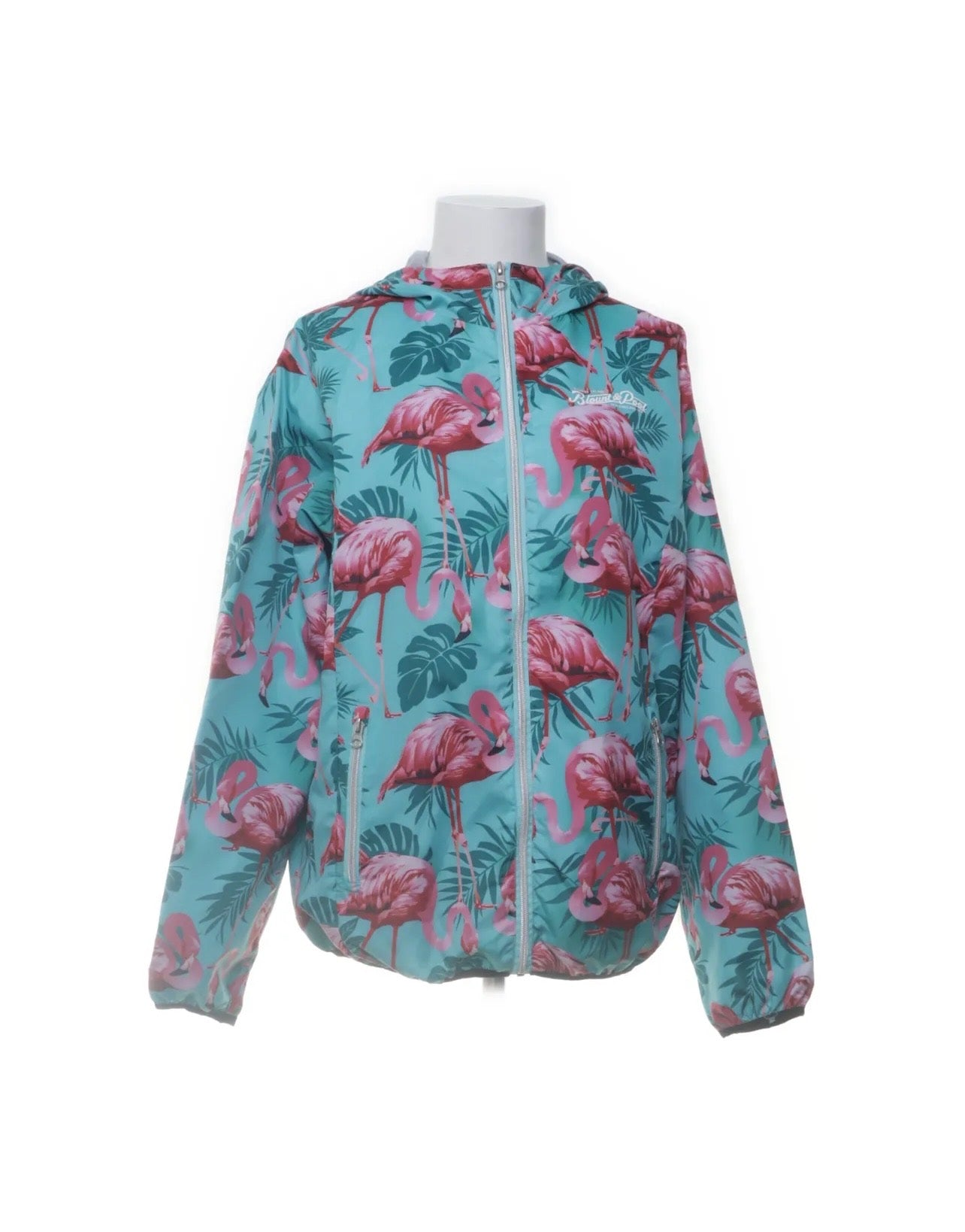 Blount & Pool Jacke Türkis Flamingos Größe: 40