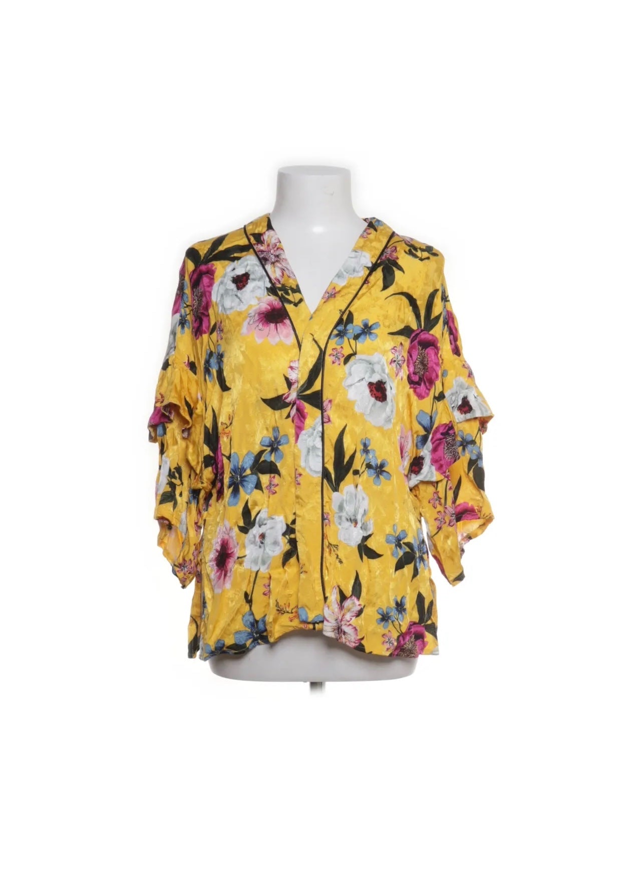 Topshop Bluse Gelb Größe: 34