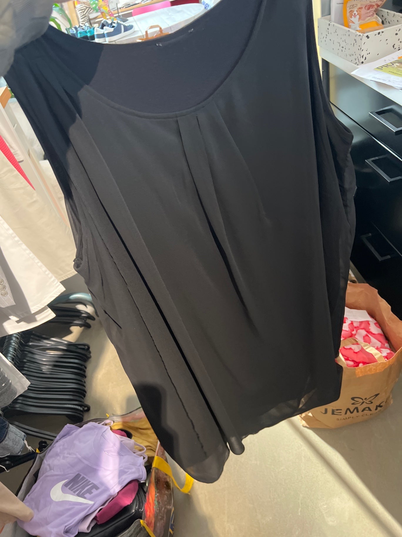 Via Appia Top / Kleid Schwarz Größe: 48