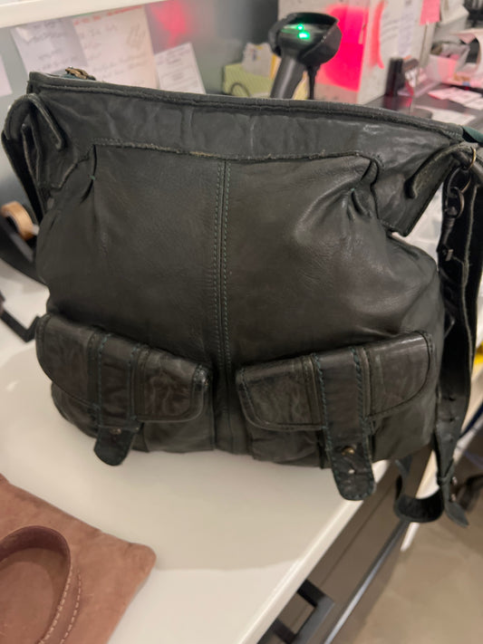 Aunts&Uncles Leder Tasche Dunkelgrün 