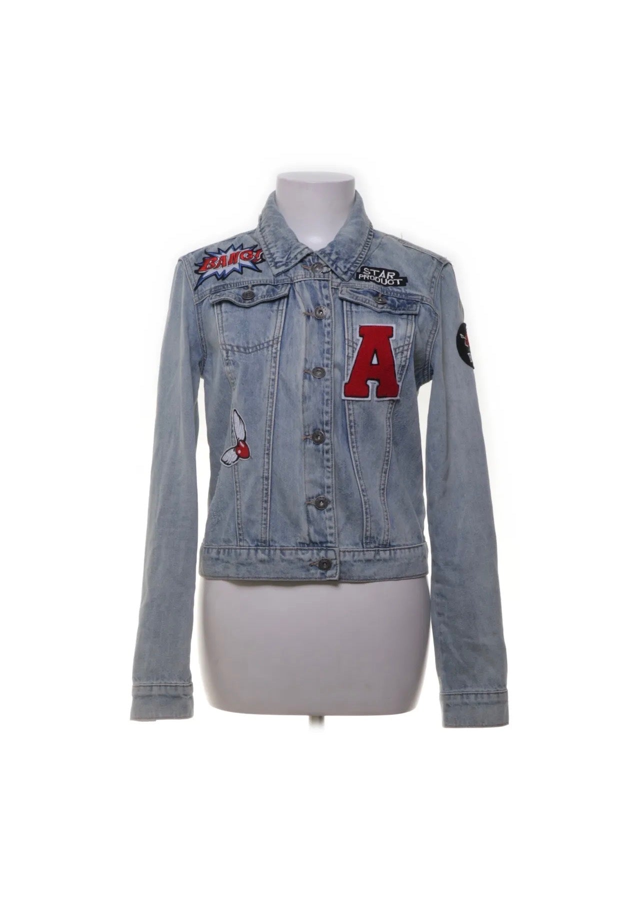 H&M Jeansjacke Hellblau Größe: 38