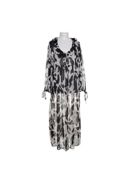 TOPSHOP Maxikleid Schwarz-Weiß Größe: M