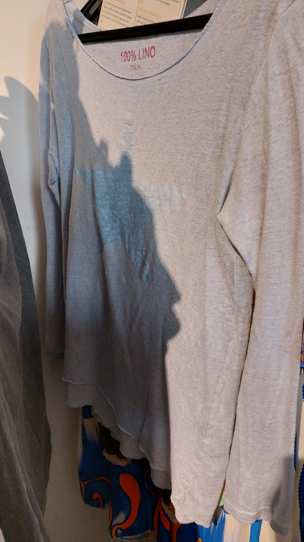 Italia Langarmshirt Hellblau Größe: S
