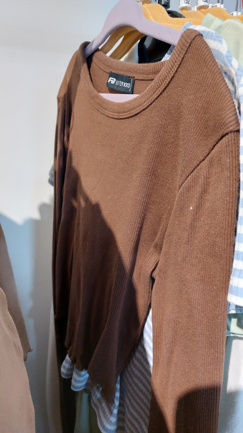 FB Sister Langarmshirt Braun Größe: XXS
