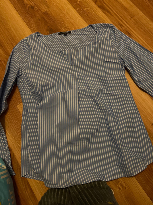 Comma Bluse Blau-weiß gestreift Größe: 40