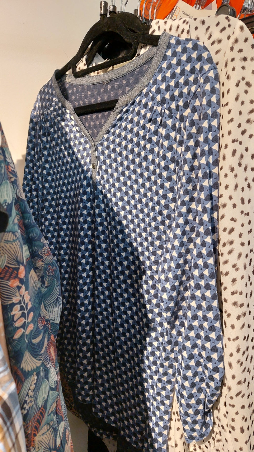 Bluse Blau Größe: S - M