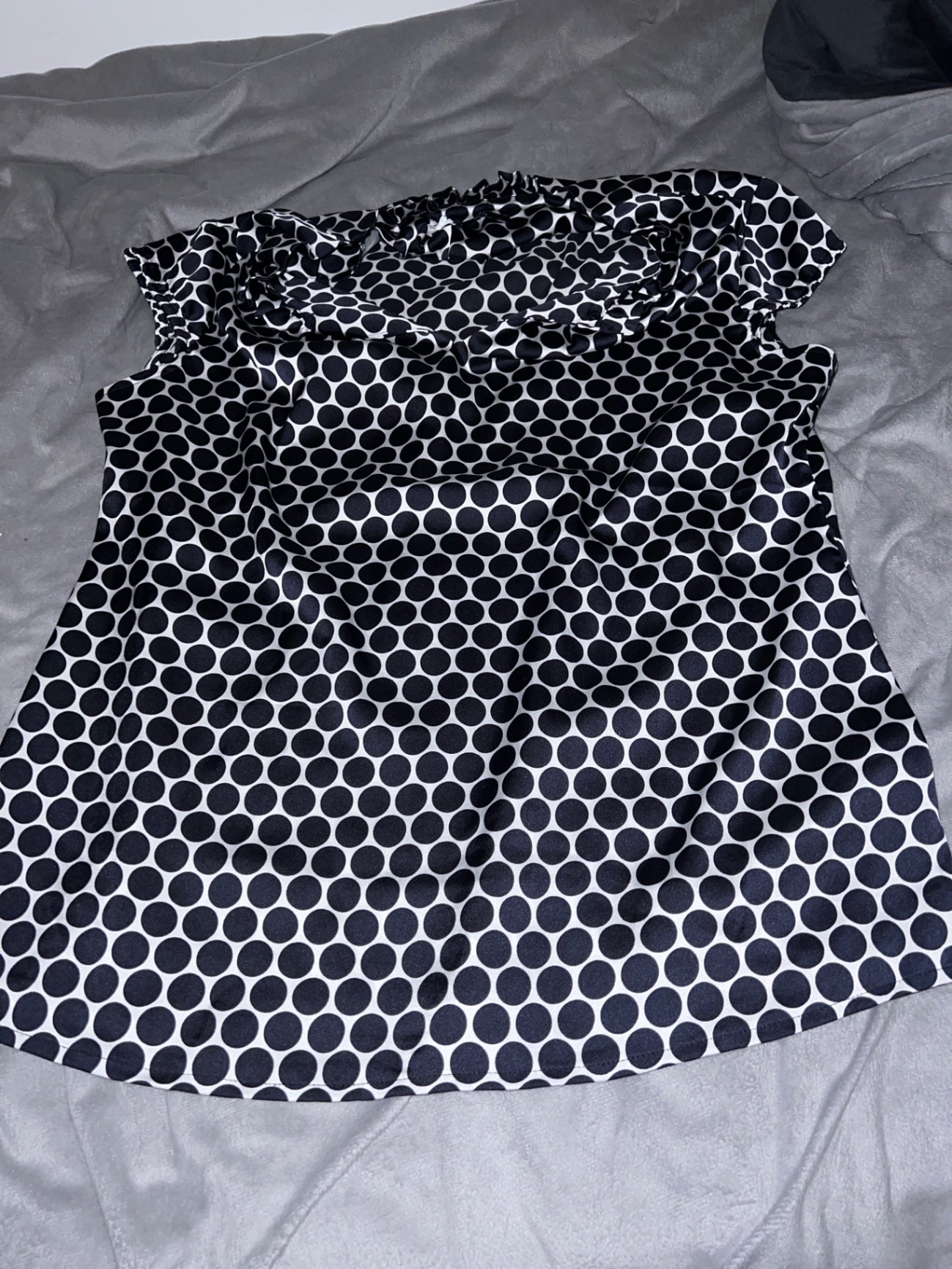 Comma Bluse Schwarz und Weiß Größe: XS