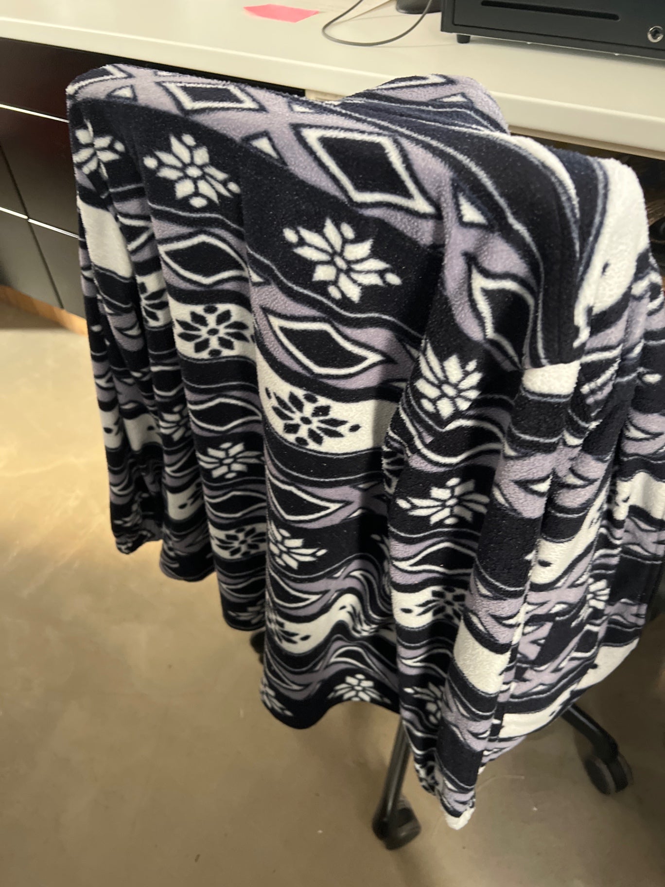 Fleecejacke Dunkelblau Weiß Größe: M