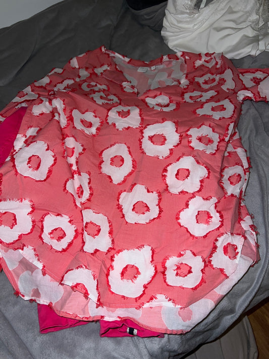 1863 by Eterna Bluse Rosa Weiß Größe: M
