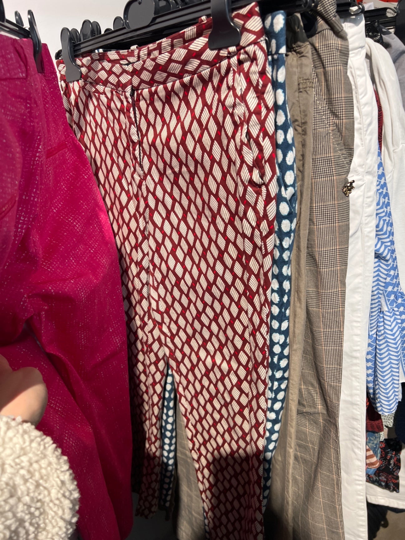 Zara Hose Rot und Beige Größe: S