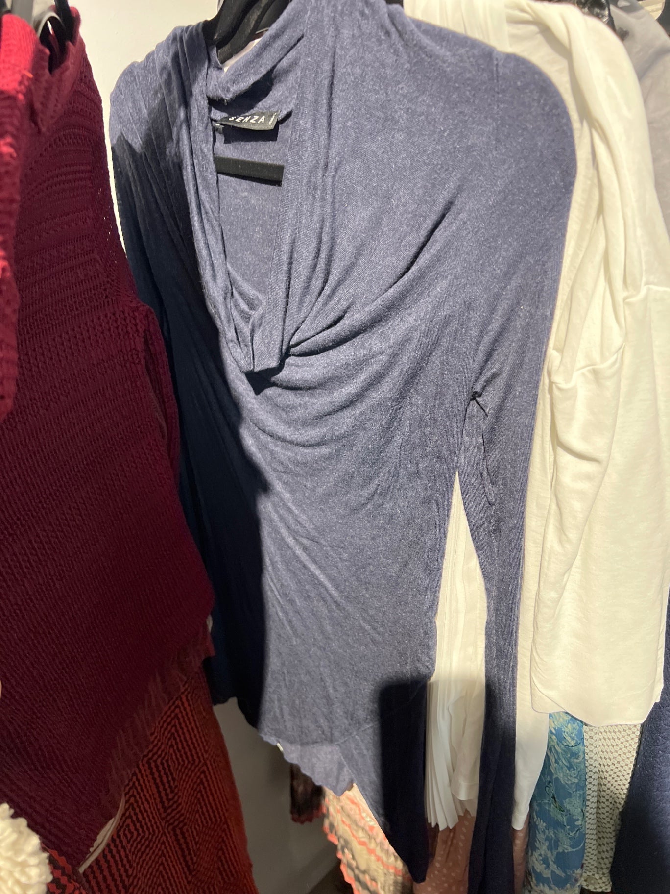 Senza Langarmshirt Dunkelblau Größe: S