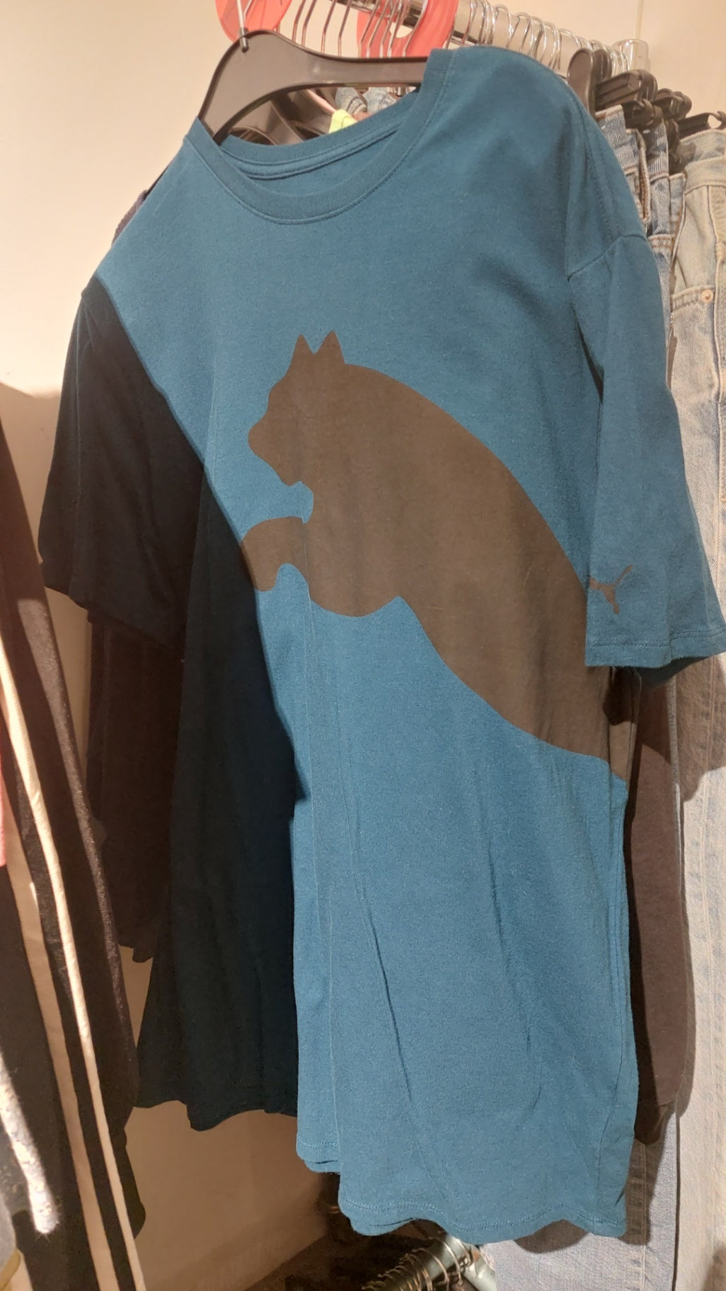 Puma T-Shirt Blau Größe: L
