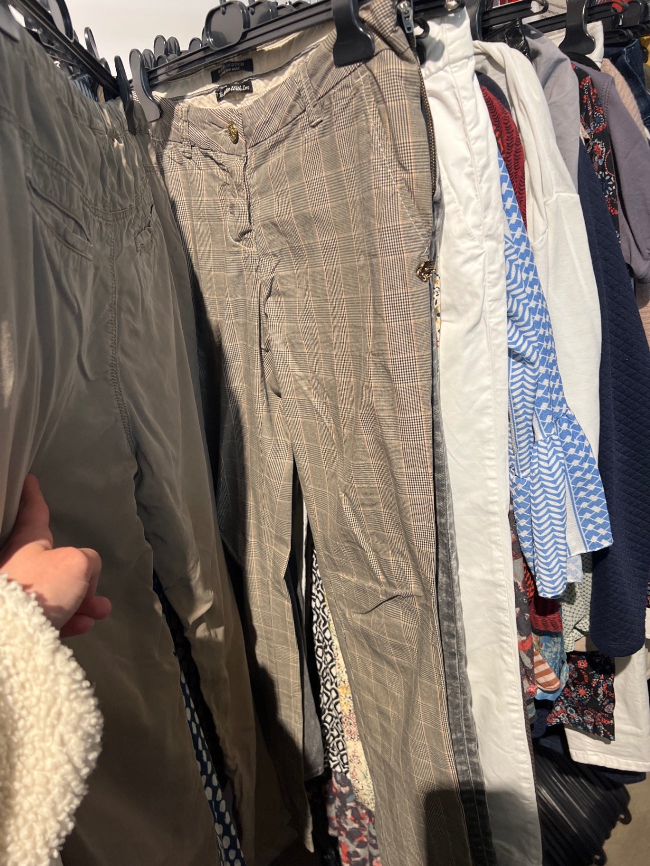 Maison Scotch Hose Grau m. Karomuster Gr: 27