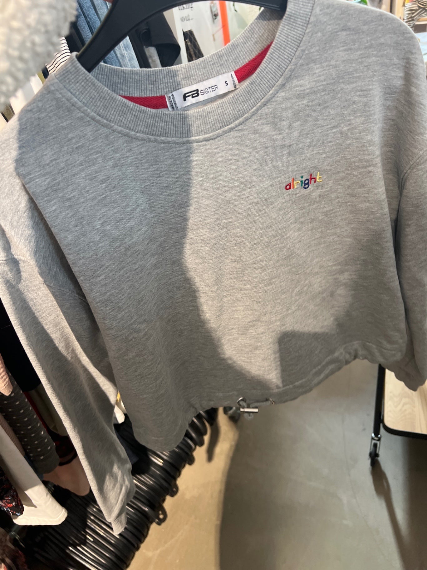 FB SISTER Sweatshirt Grau Größe: S