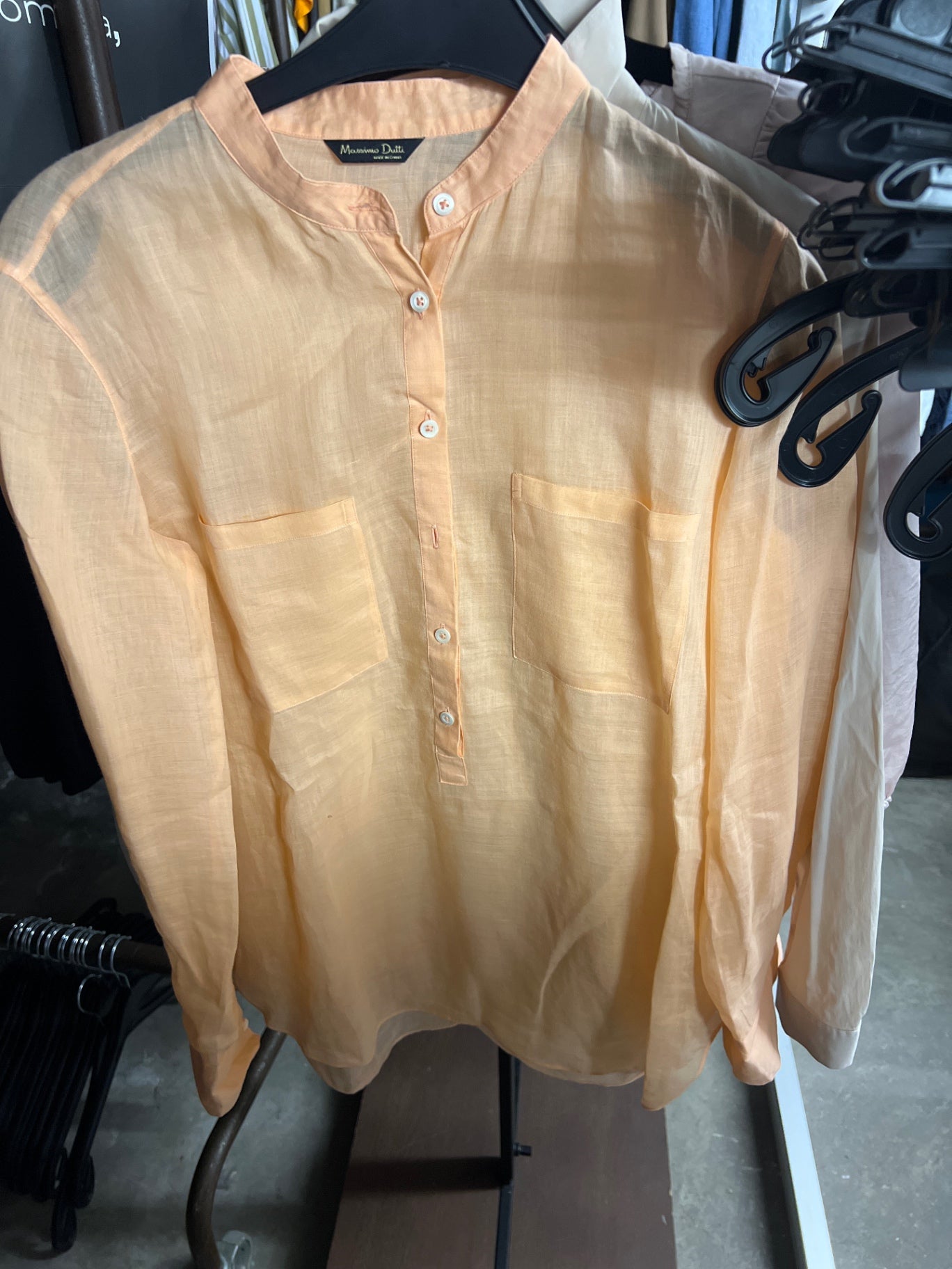 Massimo Dutti Bluse Pfirsich Größe: S