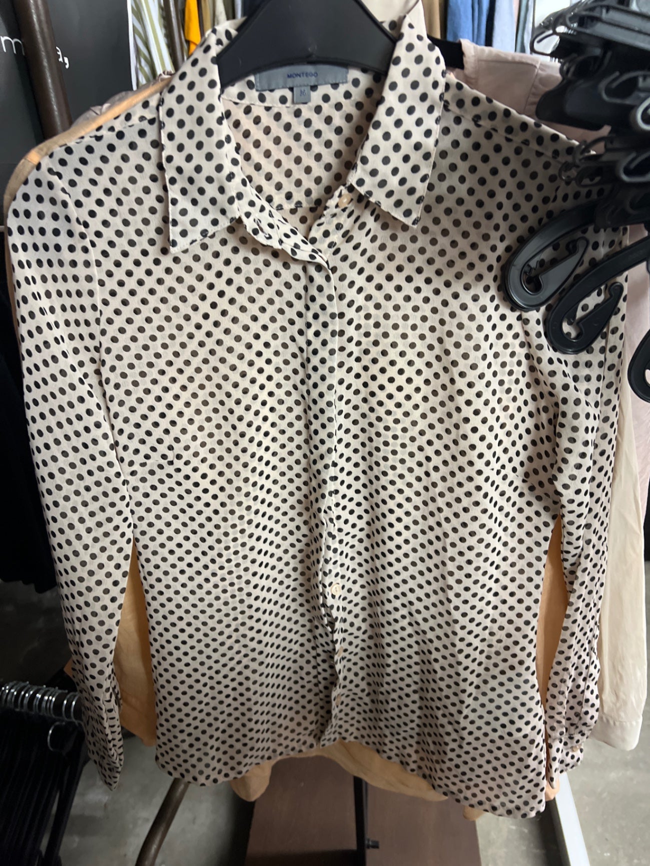 Montego Bluse Rosa Punkte Größe: S