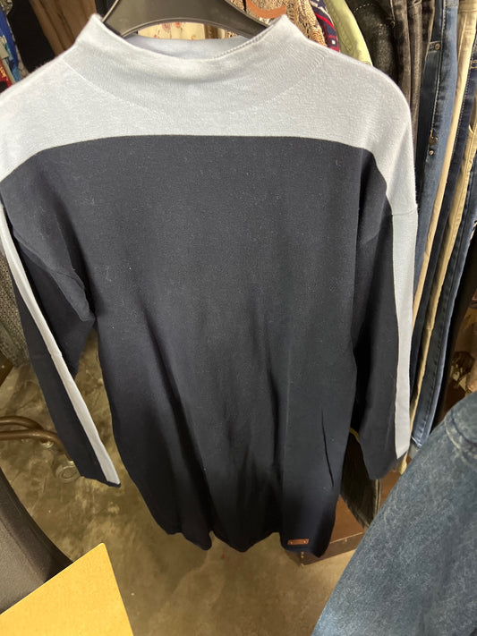 S‘questo Langer Pullover Dunkelblau Größe: S
