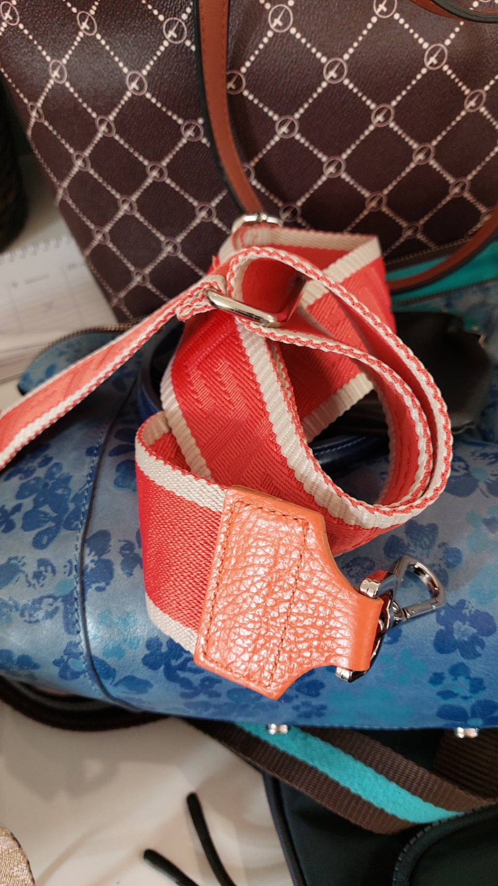 Taschengurt Orange/Beige 