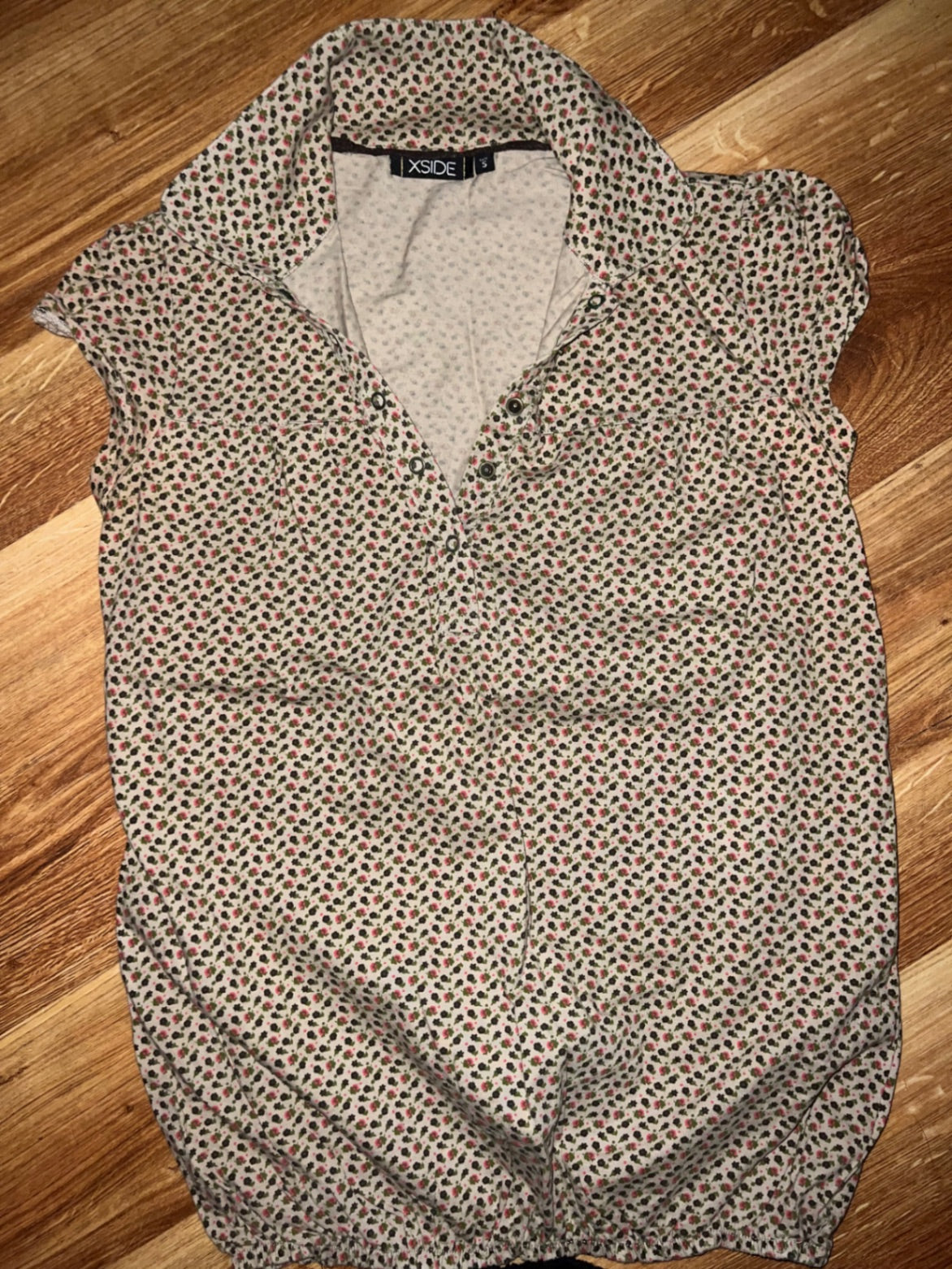 XSIDE Tshirt Beige mit Muster Größe: S