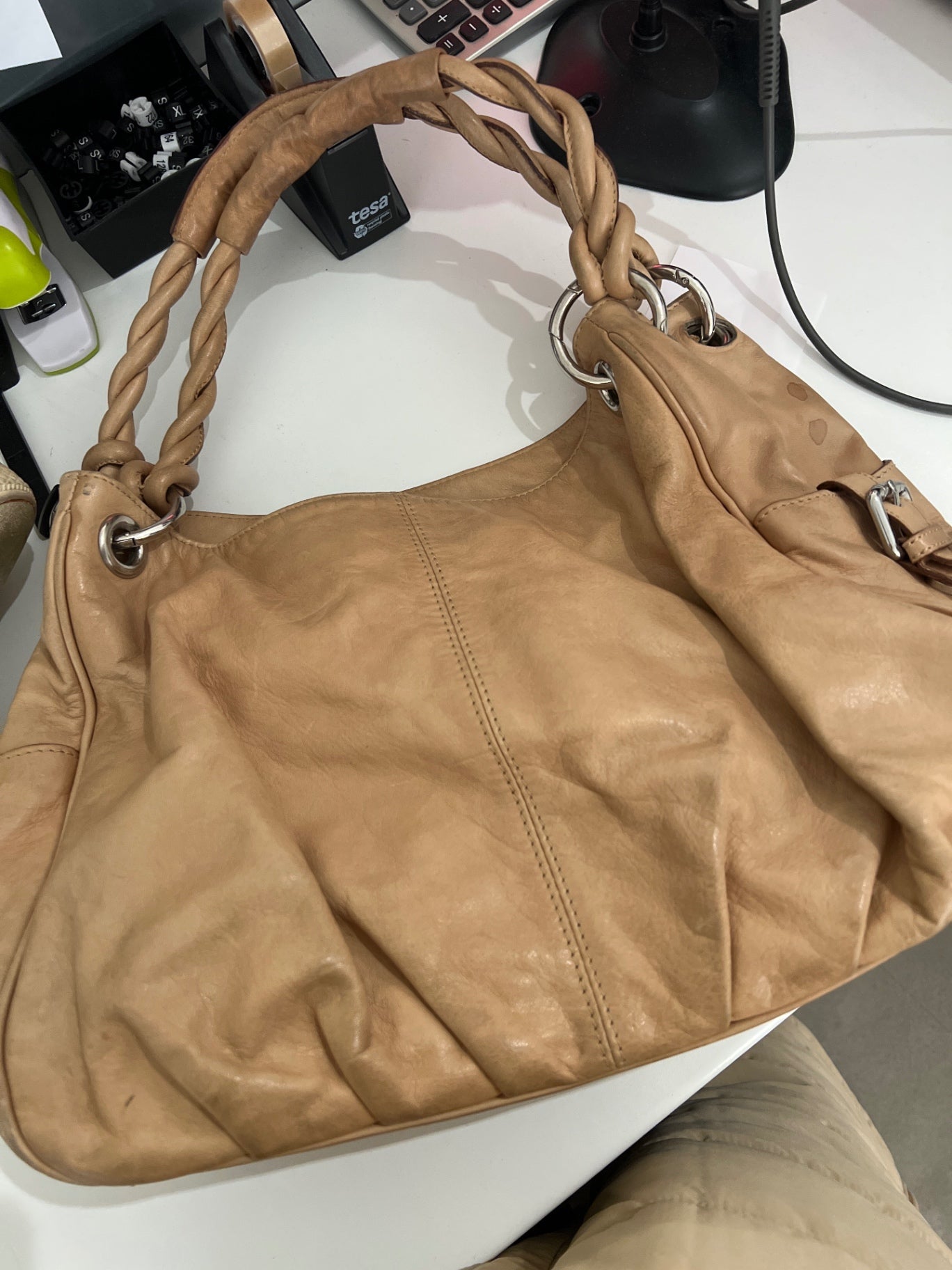 LSL Ledertasche Beige 
