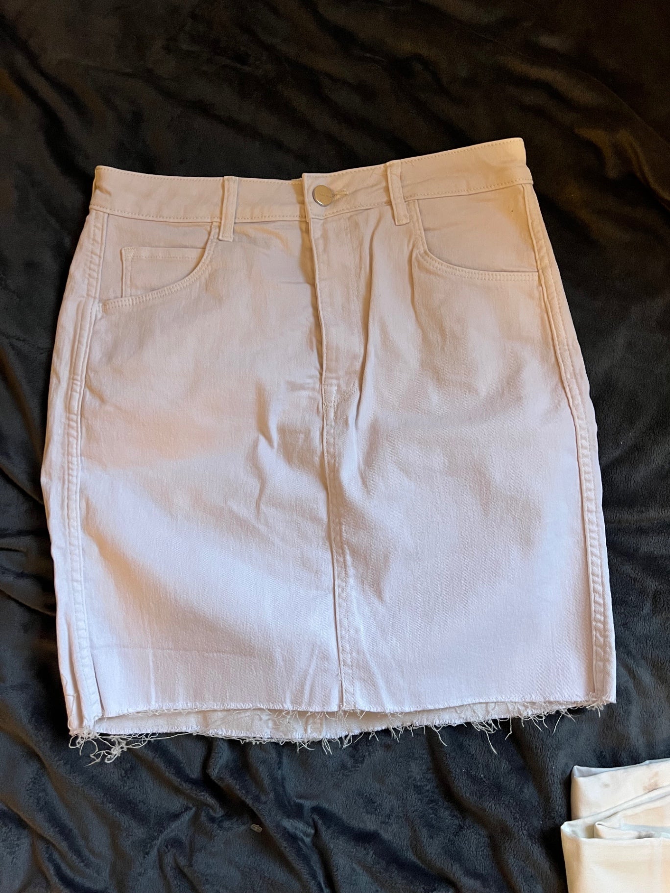 &Denim Jeansrock Elfenbein Größe: 38