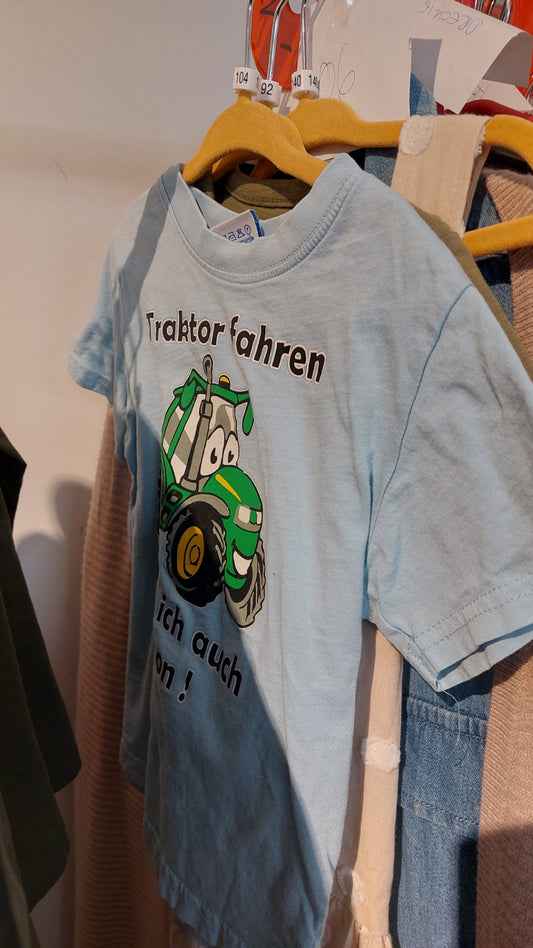 T-Shirt Hellblau Traktor Größe: 104