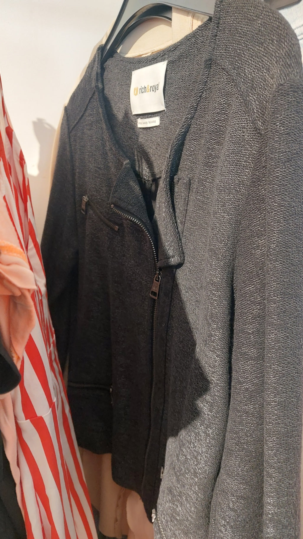 rich&royal Jacke Grau/Schwarz Größe: 42