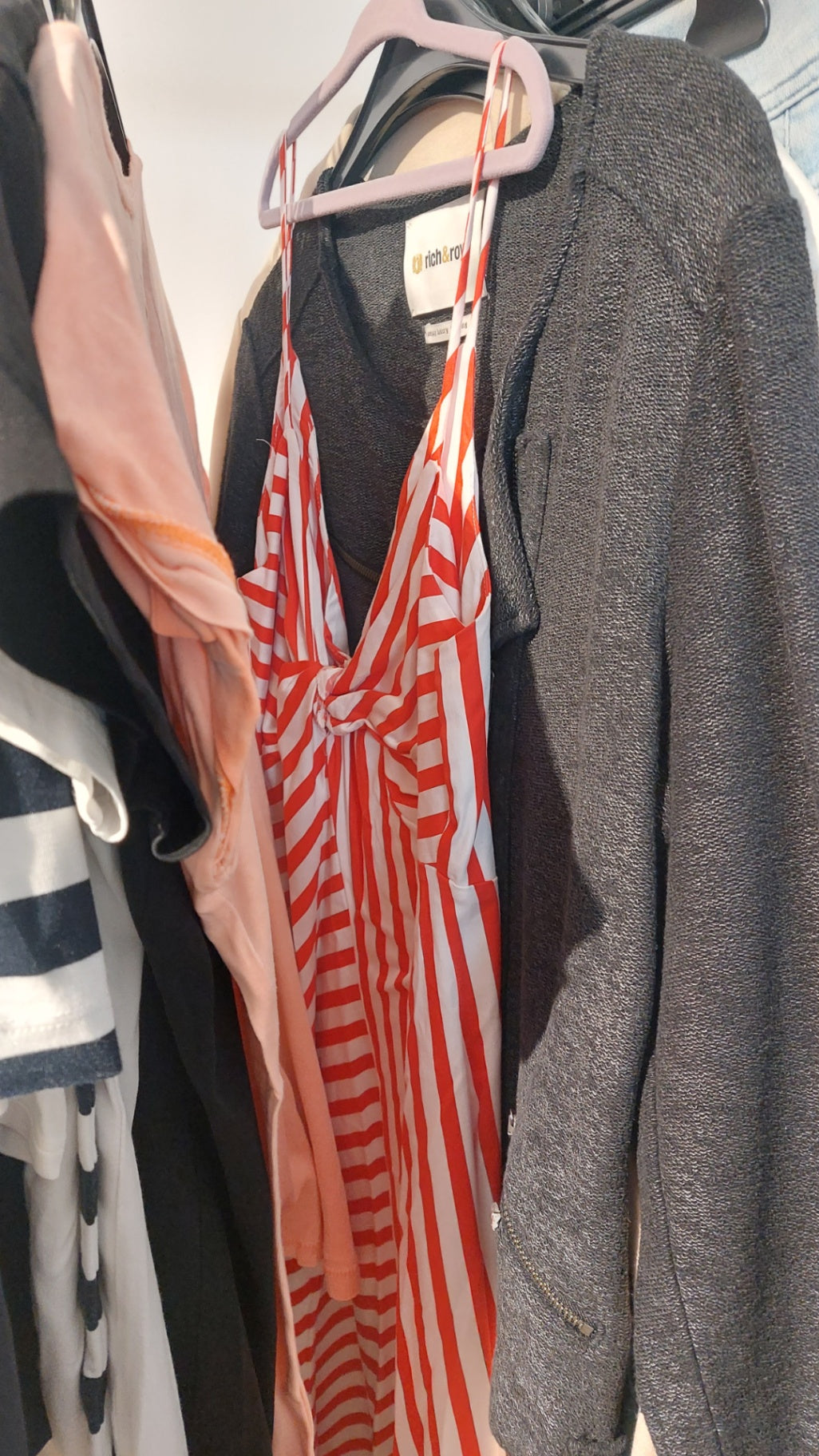 MNG Kleid Rot und Weiß Größe: M