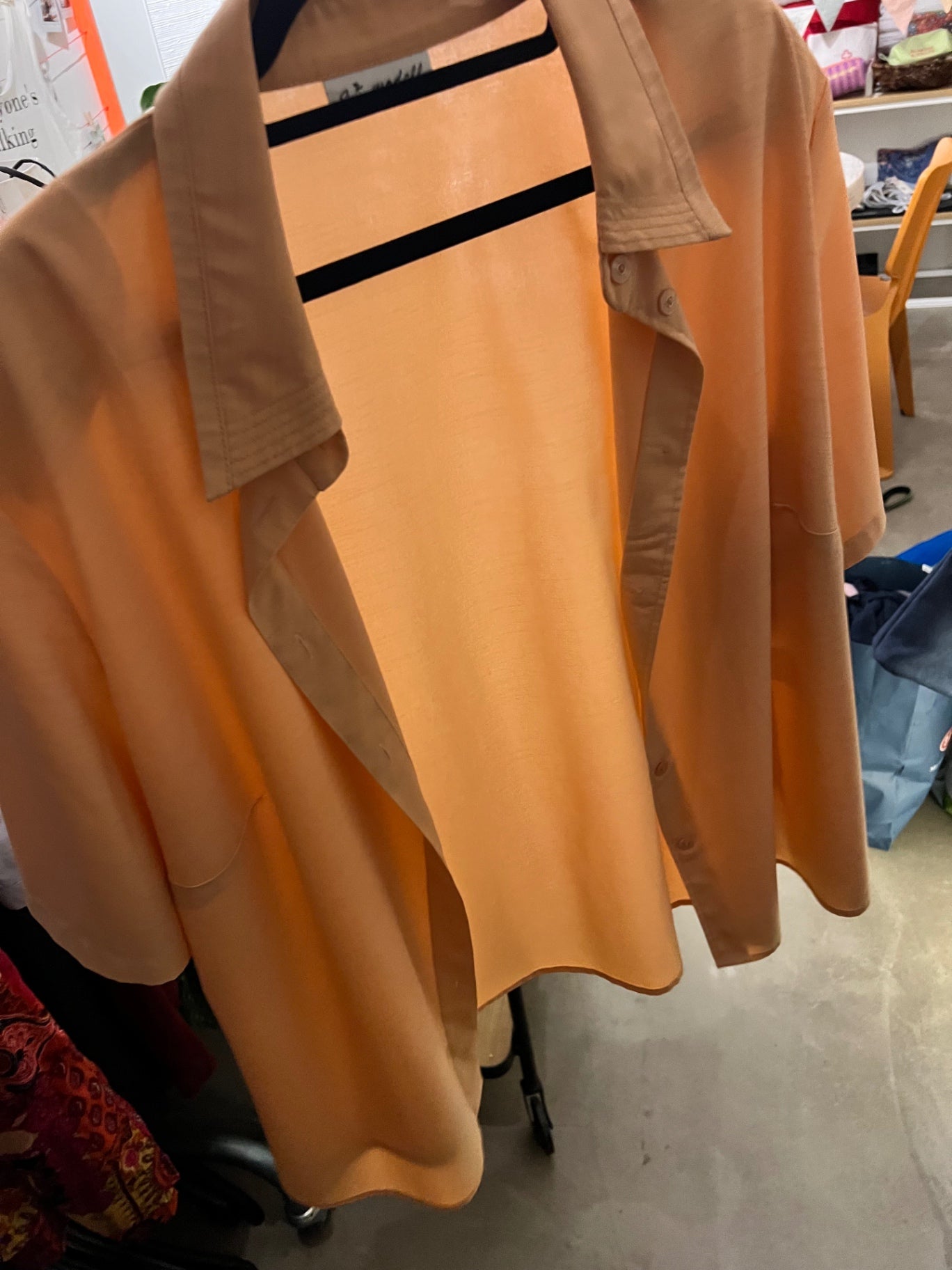Vintage Bluse Apricot Größe: XXL