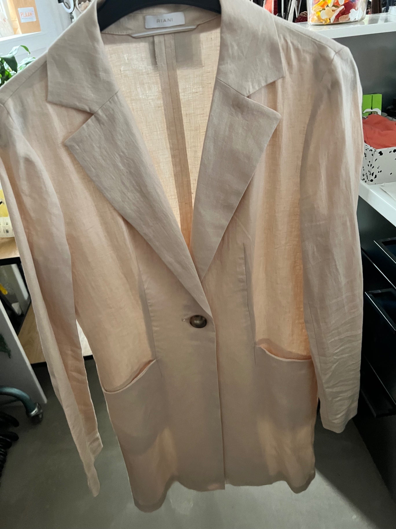 RIANI Blazer Leinen Beige Größe: S
