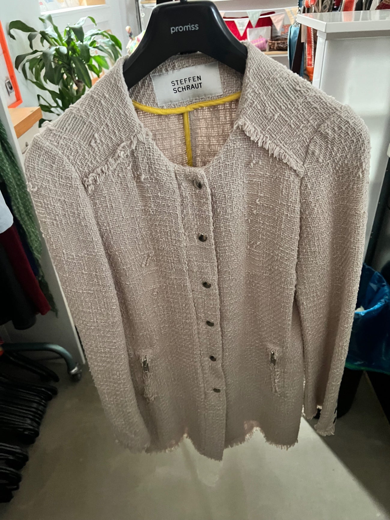 Steffen Schraut Blazer/Jacke Creme Größe: S