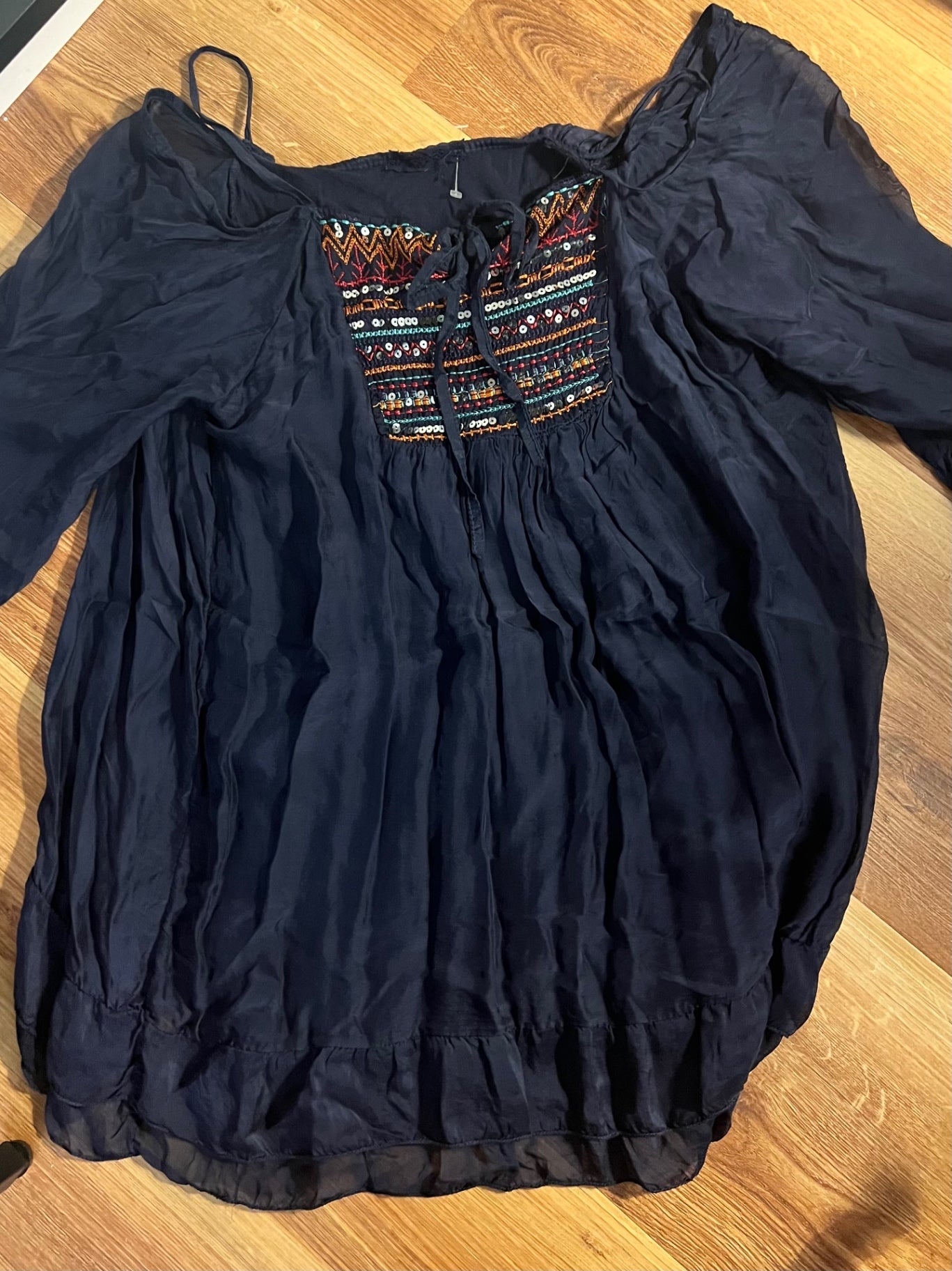 Made in Italy 100% Seide Bluse Größe: S