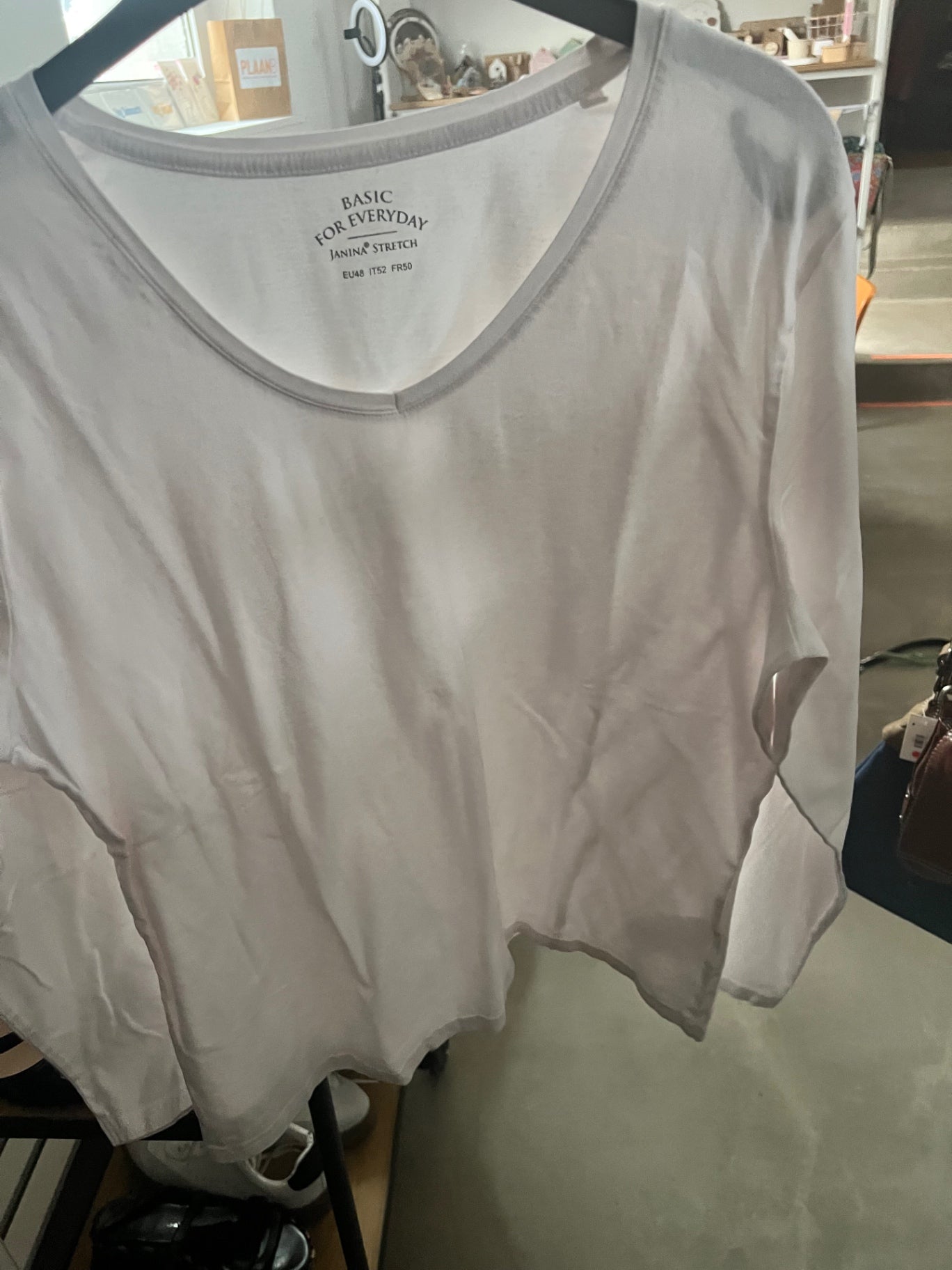 Janina Longsleeve Weiß Größe: 48