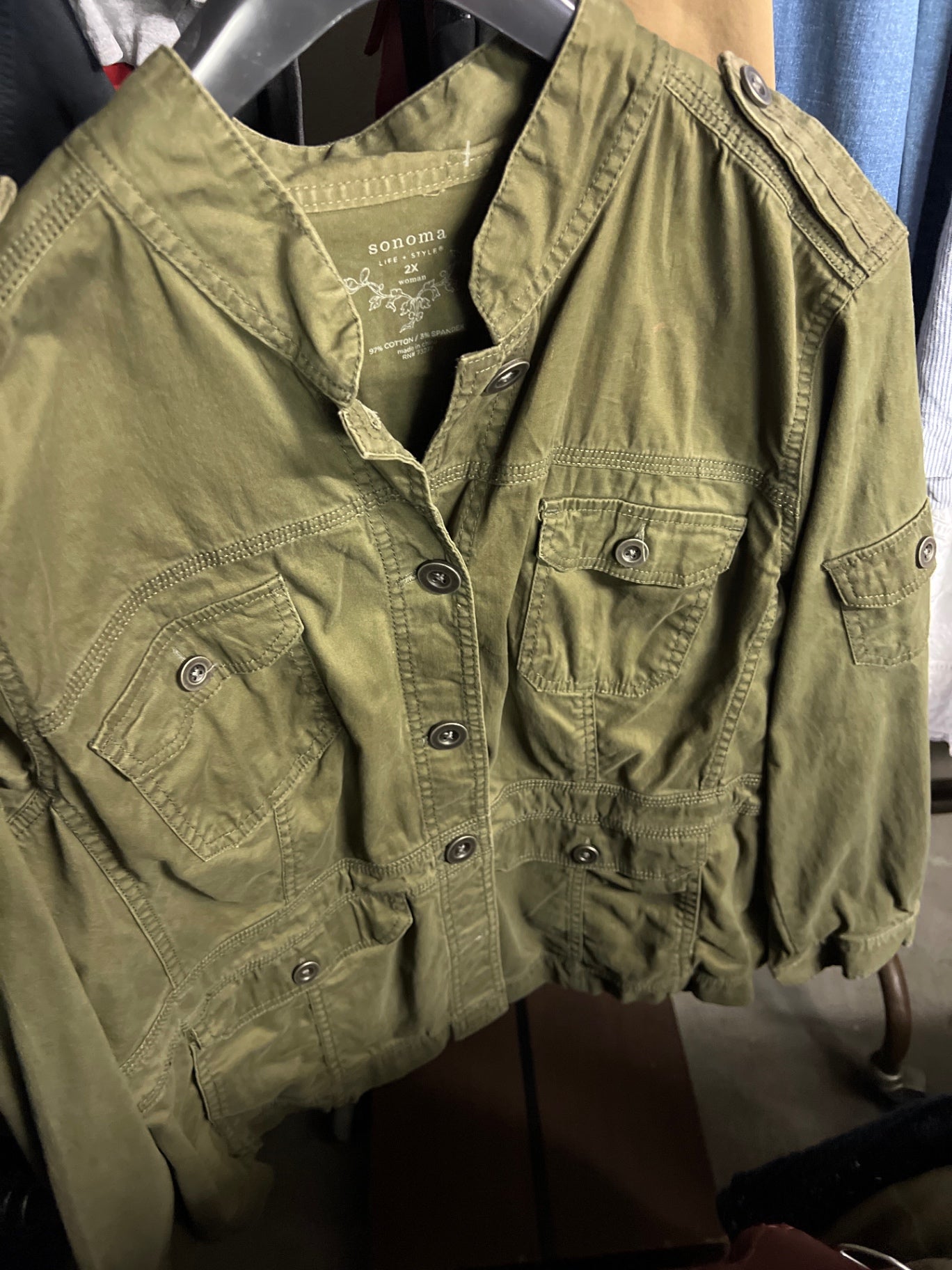 Vintage Sonoma Jacke Olivgrün Größe: XXL