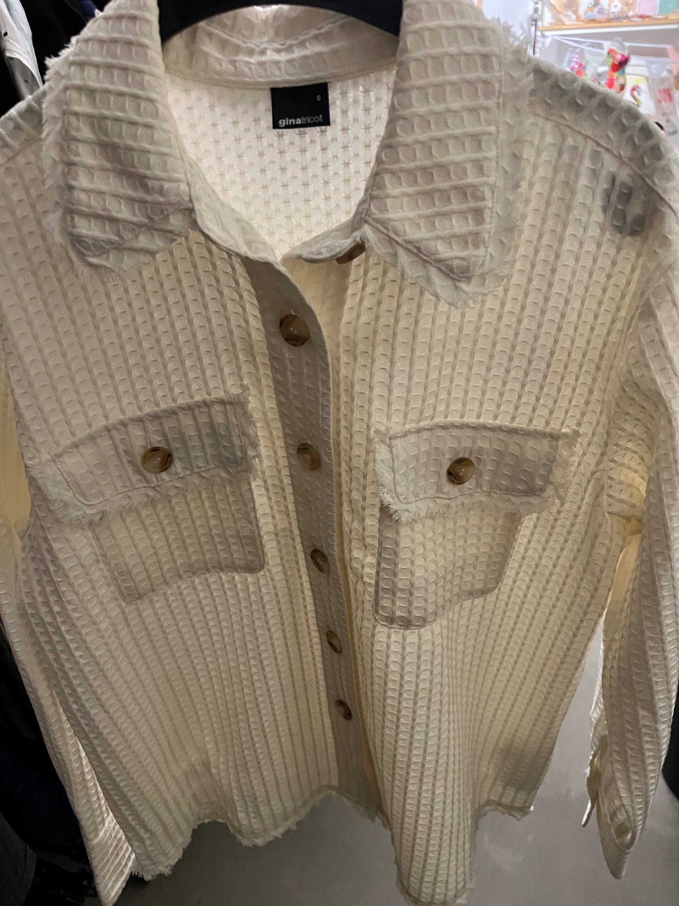 gina tricot Jacke Weiss Größe: S