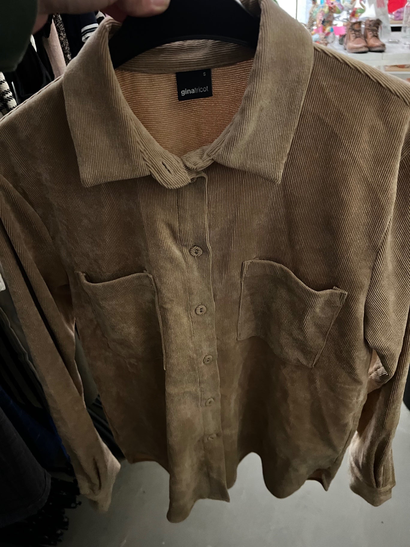 gina tricot Hemd Beige Größe: S