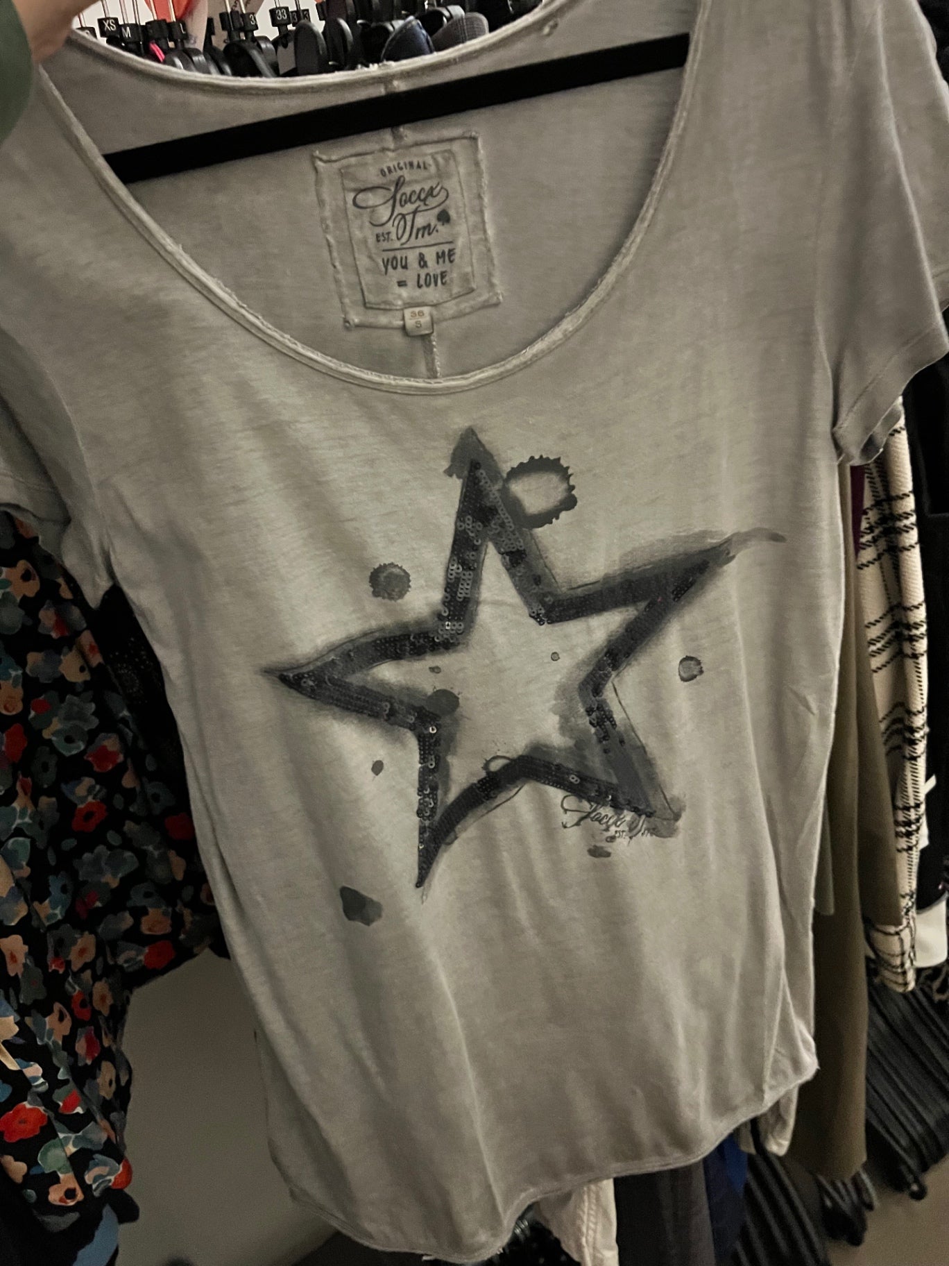 Soccx T-Shirt Grau Größe: S