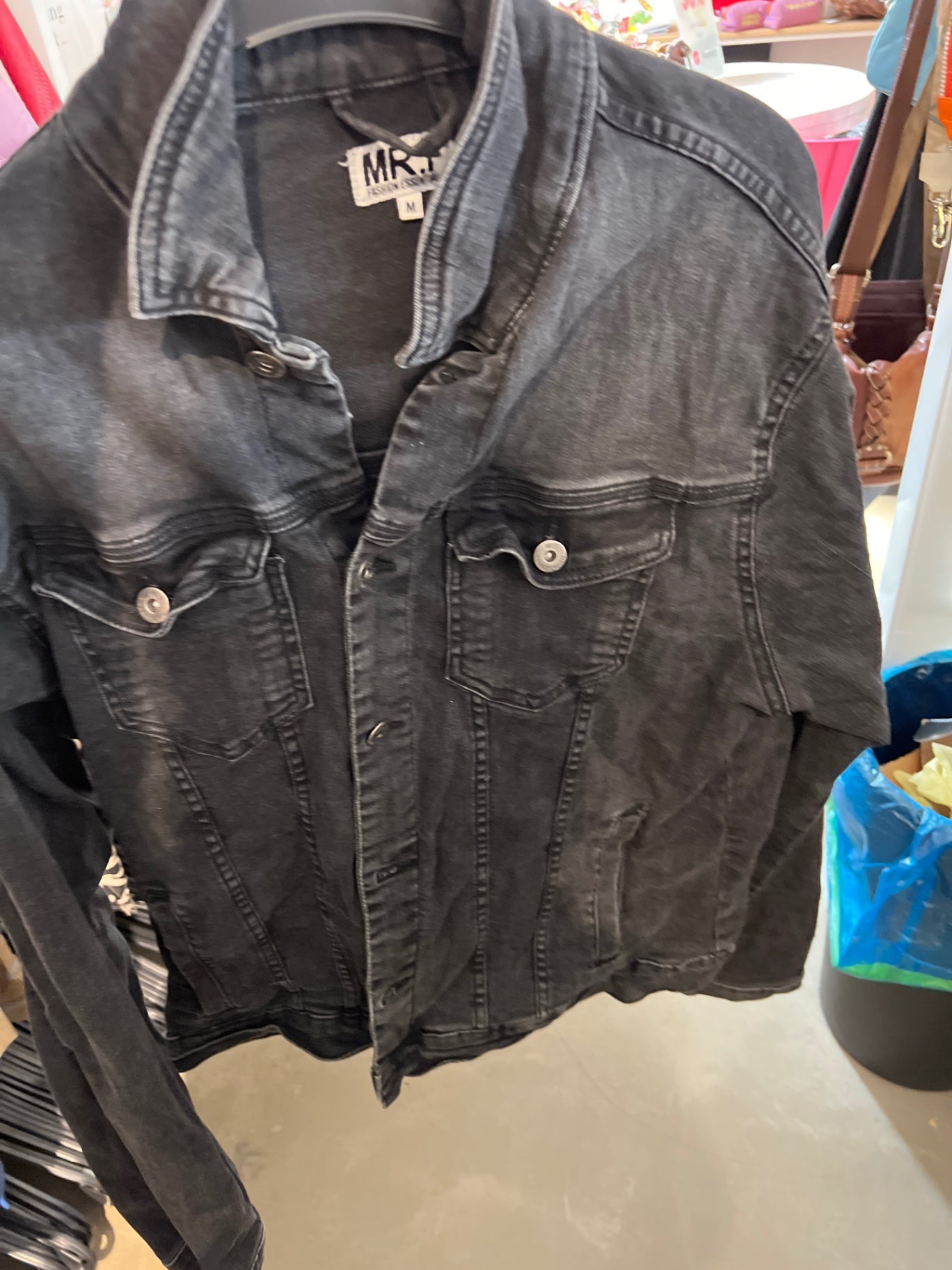 Jeansjacke Schwarz Größe: M