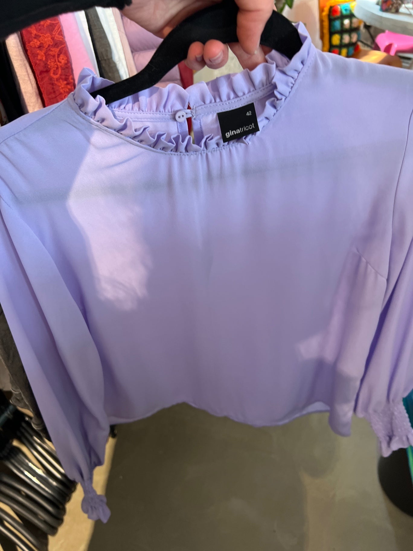 gina tricot Bluse Lila Größe: L
