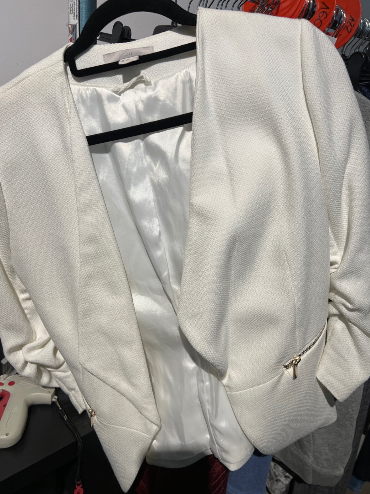 H&M Blazer Weiß Größe: M