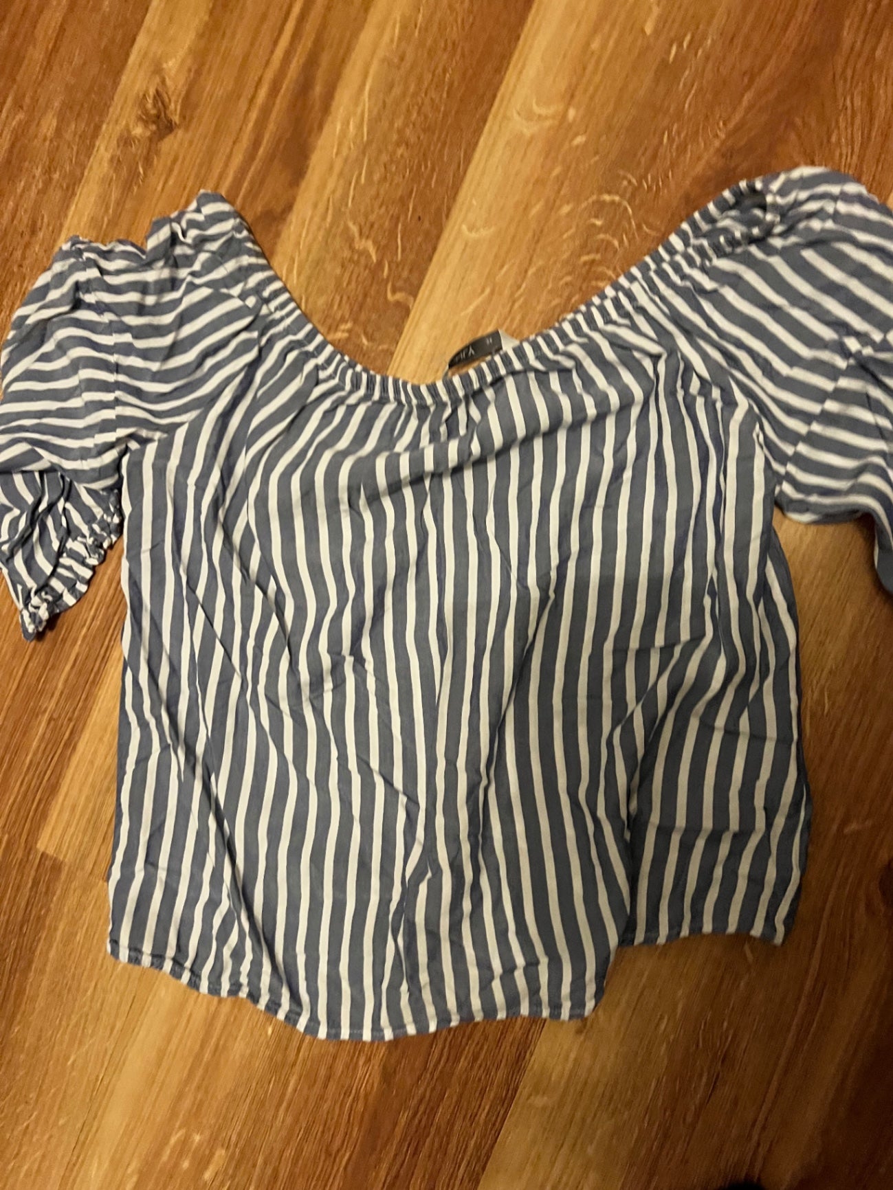Only Bluse Blau und Weiß Größe: XS